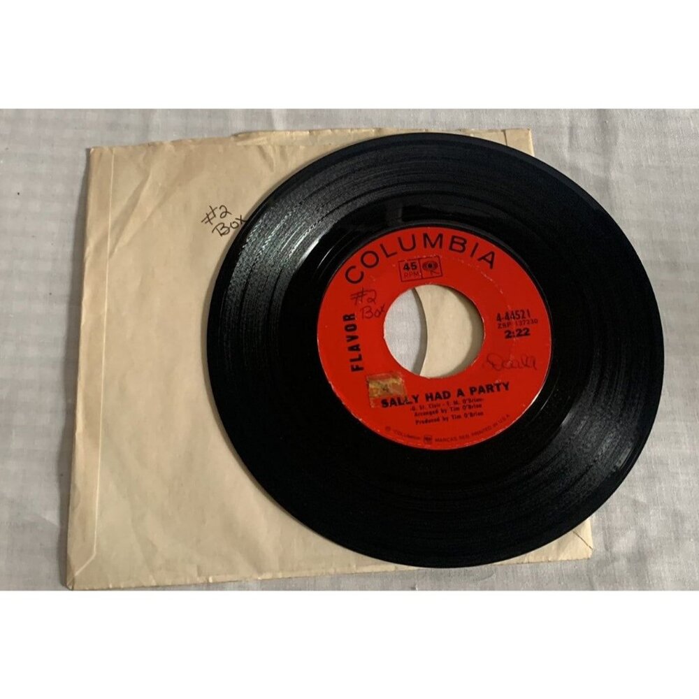 Flavor - Sally Had A Party & Shop Around 45 Record with Sleeve